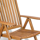 27" Solid Wood Indoor Outdoor Arm Chair - Brown