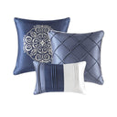 Blaire - Queen Piece Comforter (Set of 7) - Navy