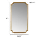 Adelaide - Gold Scalloped Wood Wall Mirror - Gold - Madison Park - Wall Mirrors - Elite Enclave Home