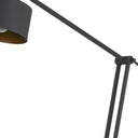 Adjustable Traditional Shaped Floor Lamp With Black Dome Shade - Black - HomeRoots - Floor Lamps - Elite Enclave Home