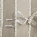 Shay - 3 Piece Striped Cotton Duvet Cover Set - Taupe
