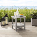 Plastic Outdoor Side Table - White