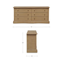 Clarence - 6 Drawer Dresser - Natural - Moe's Home Collection - Dressers - Elite Enclave Home