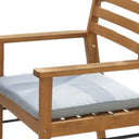 Dining Chair With Metal Supports - Light Wood