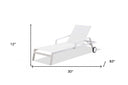 Modern Aluminum Chaise Lounges (Set of 2) - White