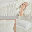 Malea - King Shaggy Comforter Mini Set - Ivory