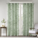 Leilani - Palm Leaf Burnout Window Sheer - Sage Green - Madison Park - Curtains & Drapes - Elite Enclave Home