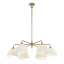 Biddeford - 6 Light Beaded Pendant - White - Uttermost - Pendant Lighting- Elite Enclave Home