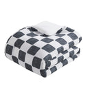 Miley - Checkered Twin Comforter Set - Black / White
