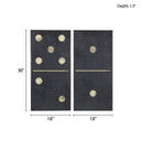 Two Black Dominos - Printed On Canvas (Set of 2) - Black - INK+IVY - Canvas Art Sets - Elite Enclave Home