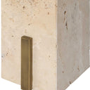 Feranno - Travertine Accent Table - Brass - Uttermost - Accent Tables - Elite Enclave Home