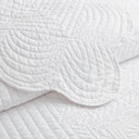 Tuscany - 3 Piece Reversible Scalloped Edge Coverlet Set - White