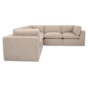 Cates - Classic L Modular Sectional - Pebble - Moe's Home Collection - Stationary Sectionals - Elite Enclave Home