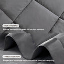 Windom - All Season Hypoallergenic Twin Blanket With 3M Scotchgard - Charcoal