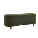 Bailey - Boucle Flip Top Storage Bench - Green - INK+IVY - Storage Benches - Elite Enclave Home