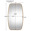 Canillo - Mirror - Antiqued Gold