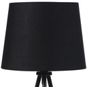 Tripod Table Lamp With Black Empire Shade - Gold
