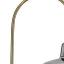 Adjustable Arc Floor Lamp With Antiqued Brass Mirrored Glass Novelty Shade - Brass - HomeRoots - Floor Lamps - Elite Enclave Home
