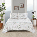 Cotton Flannel - King Sheet Set - Green Tree Trip