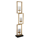 Cielo - Staggered Rectangles Floor Lamp - Gold