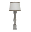 Table Lamp With White Empire Shade - Gray