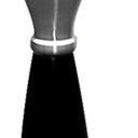 30" Solid Wood Bedside Table Lamp With White Shade - Black