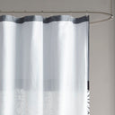 Donnell - Embroidered And Pieced Shower Curtain - Black / Gray - 510 Design - Shower Curtains - Elite Enclave Home