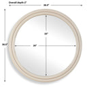 Florian - Warm White Round Mirror - White