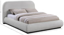 Vaughn - Chenille Bed With Black Base - Meridian Furniture - Platform Beds - Elite Enclave Home