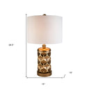 Magestic Geo Table Lamp - Brown And Gold