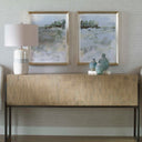 Far Away View - View Framed Prints - Light Blue