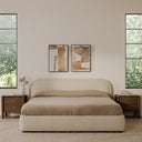 Colin - Queen Bed - Oatmeal - Moe's Home Collection - Upholstered Beds - Elite Enclave Home