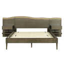 Clark - Queen Platform Bed Frame With Live - Edge Headboard And Built - In Nightstands / Drawers - Dark Brown - INK+IVY - Platform Beds - Elite Enclave Home