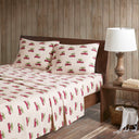 Flannel - Queen Sheet Set - Tan Cars