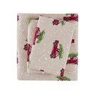 Flannel - Queen Sheet Set - Tan Cars