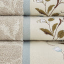 Serene - Jacquard 6 Piece Towel Set - Blue - Madison Park - Towel Sets - Elite Enclave Home