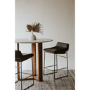Starlet - Counter Stool Leather (Set of 2) - Onyx Black - Moe's Home Collection - Stool Sets - Elite Enclave Home