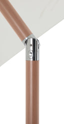 Fiji - Aluminum Patio Umbrella With Round Teak Base