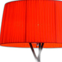 Metal Tripod Table Lamp With Red Empire Shade - Black
