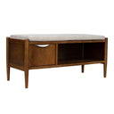 Arcadia - Accent Bench With Storage And Upholstered Cushion - Walnut Brown - INK+IVY - Storage Benches - Elite Enclave Home