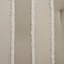 Shay - 3 Piece Striped Cotton Comforter Set - Taupe