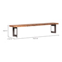 Bent - Extra Small Bench - Brown - Moe's Home Collection - Dining Benches - Elite Enclave Home