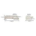 Bryn - Sectional Right - Oyster - Moe's Home Collection - Stationary Sectionals - Elite Enclave Home