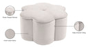 Daisy - Ottoman - Meridian Furniture - Upholstered Ottomans - Elite Enclave Home
