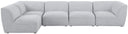 Miramar - 5 Piece Modular Sectional - Meridian Furniture - Stationary Sectionals - Elite Enclave Home