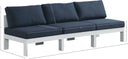 Nizuc - Outdoor Patio 3 Seat Armless Modular Sofa With White Frame - Meridian Furniture - Stationary Sectionals- Elite Enclave Home