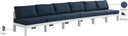 Nizuc - Outdoor Patio 6 Seat Armless Modular Sofa With White Frame - Meridian Furniture - Stationary Sectionals- Elite Enclave Home