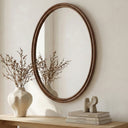 Alcott - Accent Oval Mirror - Walnut - Moe's Home Collection - Accent Mirrors - Elite Enclave Home