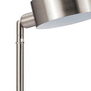Metal Bedside Table Lamp With Silver Shade - Silver