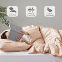 Porter - King Soft Washed Pleated Duvet Cover Set - Blush